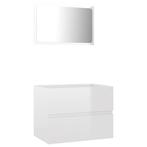 Badkamerset Spiegel & Kast Hoogglans Wit | Tweede Kansje, Huis en Inrichting, Badkamer | Badkamermeubels, Verzenden, Nieuw, 50 tot 100 cm