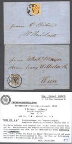 Oostenrijk - Oostenrijk 1850, nr. 1 - 5 op vouwbrieven, 1, Postzegels en Munten, Postzegels | Europa | Oostenrijk, Gestempeld