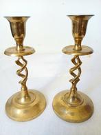 Kandelaar - Messing, Koper - 7 antieke kandelaars
