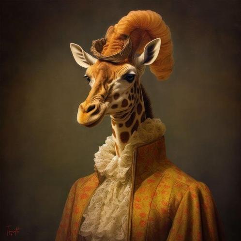 Topograffiti - Girafe - 10% WWF, Antiquités & Art, Art | Peinture | Moderne