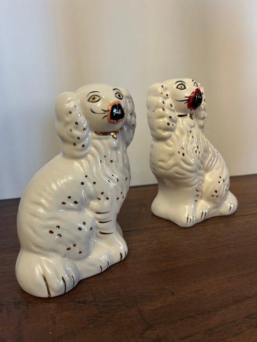 Beeldje - Staffordshire dogs England (2) - Keramiek, Antiek en Kunst, Antiek | Glaswerk en Kristal