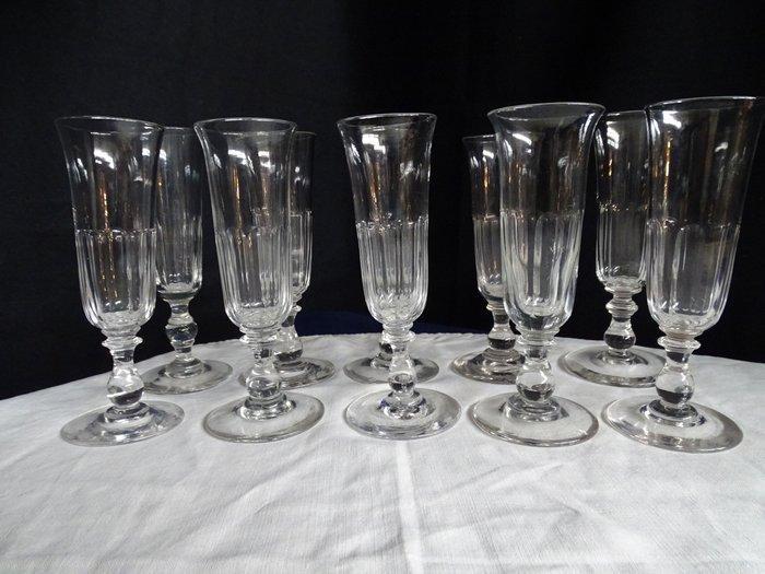 Baccarat - Champagne fluitje (10) - Caton - Kristal, Antiek en Kunst, Antiek | Glaswerk en Kristal
