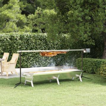 vidaXL Barbecueplaat 158x42x31 cm roestvrij staal beschikbaar voor biedingen