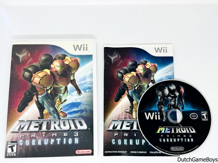 Nintendo Wii - Metroid Prime 3 - Corruption - USA, Games en Spelcomputers, Games | Nintendo Wii U, Gebruikt, Verzenden