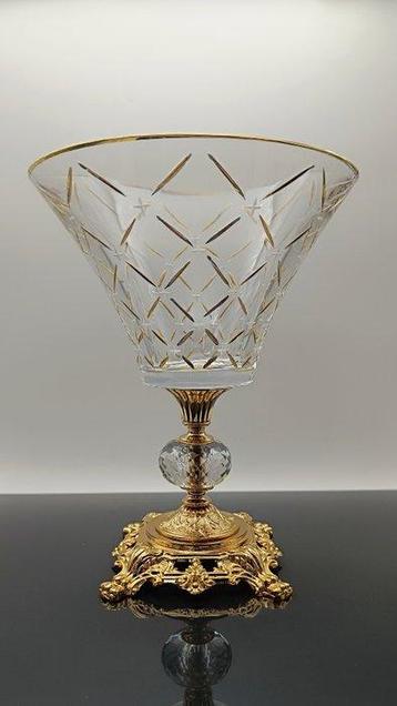 SECOLOVENTESIMO - Saladier - Crystal&Brass Centerpiece -