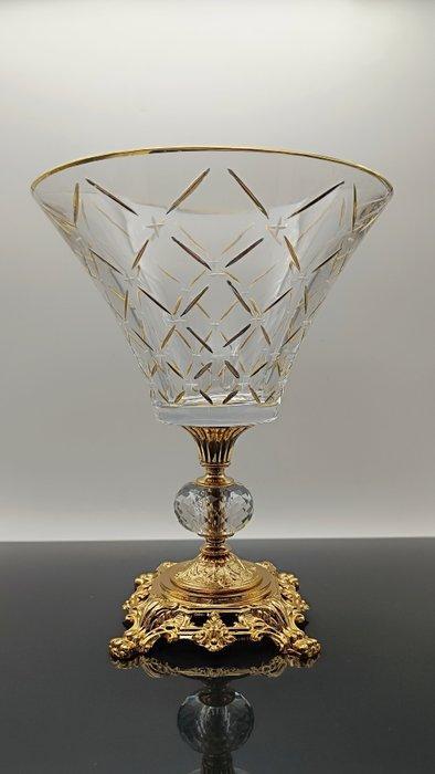 SECOLOVENTESIMO - Saladier - Crystal&Brass Centerpiece -, Huis en Inrichting, Overige Huis en Inrichting