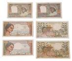 Madagaskar. - 2 x 50, 2 x 500, 2 x 1000 Francs ND (1950-68), Timbres & Monnaies