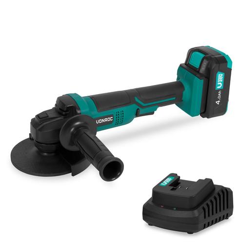 Accu Haakse Slijper - 20V - Ø 125mm | Incl. 4.0Ah Accu en, Doe-het-zelf en Bouw, Gereedschap | Slijpmachines, Nieuw, Verzenden