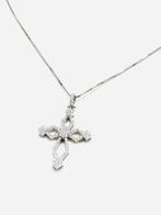 Ketting met hanger - 18 karaat Witgoud - 1.20ct. tw. Diamant