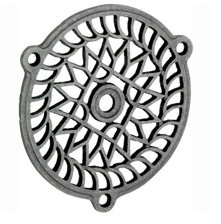 Luchtrooster Versailles 13cm ijzer blank, Doe-het-zelf en Bouw, Hang- en Sluitwerk, Klink of Kruk, Nieuw, Overige materialen