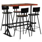 Mobilier de bar 5 pcs Bois de récupération massif Multicolor, Verzenden