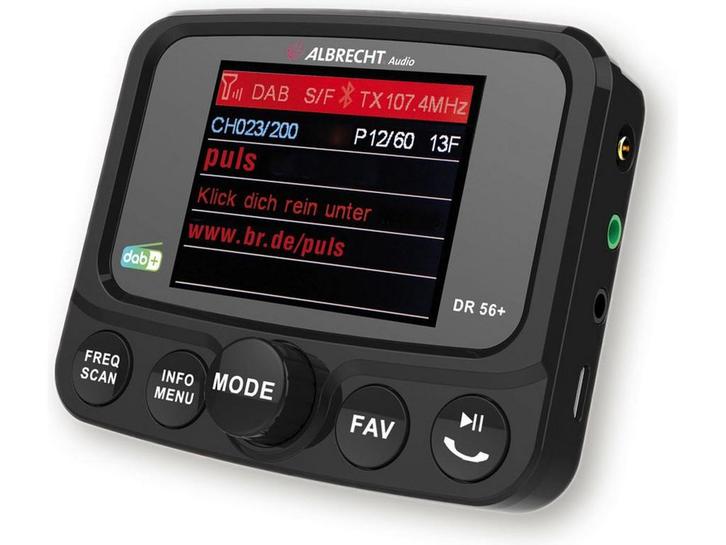 Albrecht DR 56+ - DAB+ autoradioadapter - Bluetooth, Huis en Inrichting, Woonaccessoires | Overige, Zo goed als nieuw, Verzenden