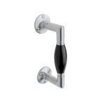 Handgreep klein ronde rozetten - mat nikkel, Doe-het-zelf en Bouw, Ophalen of Verzenden, Nieuw, Koper of Messing, Schuif of Grendel