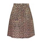 Frogbox • denim rok luipaard • 36, Kleding | Dames, Bruin, Verzenden, Nieuw, Maat 36 (S)