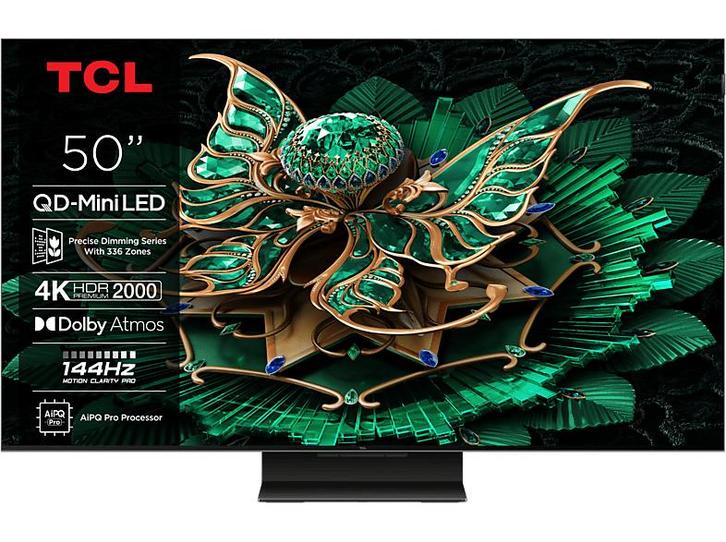 Tcl -   Qd-miniled Google Tv 50 (2025) - Zwart, Audio, Tv en Foto, Televisies, 100 cm of meer, 100 cm of meer, Nieuw, Overige merken