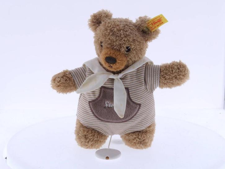 Steiff Teddybeer welterusten 238192 met muziekdoos aan..., Verzamelen, Spoorwegen en Tram, Overige typen, Gebruikt, Ophalen of Verzenden