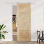 vidaXL Schuifdeur met Hardware Set 83x232 cm Massief Grenen, Doe-het-zelf en Bouw, Deuren en Vliegenramen, Verzenden, Nieuw