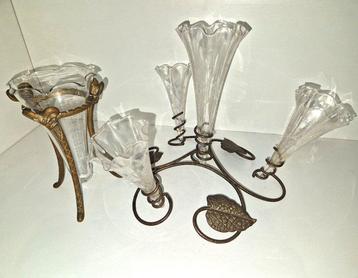 Vase (2)  - Bronze, Verre