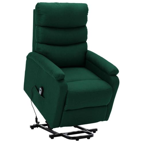vidaXL Sta-op-stoel stof donkergroen, Huis en Inrichting, Fauteuils, Nieuw, Verzenden
