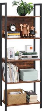 Boekenkast - 5 planken - opbergkast 165 cm hoog - metaal en, Huis en Inrichting, Kasten | Overige, Verzenden, Nieuw