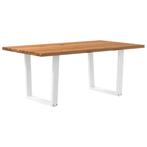 vidaXL Eettafel met natuurlijke rand 180x100x74 cm massief, Huis en Inrichting, Verzenden, Nieuw