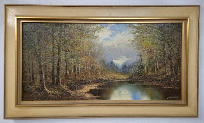 Günter Seekatz (1928) - Waldlichtung mit See, Antiek en Kunst, Kunst | Schilderijen | Klassiek