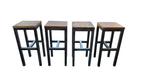 Tabouret (4) - Fer, Bois - Tabourets de bar italiens