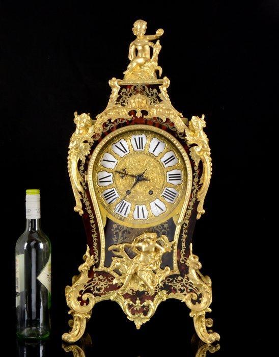 Pendule Boulle - Jean Vincenti - Bois, laiton gravé et, Antiek en Kunst, Antiek | Klokken