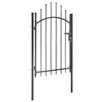 vidaXL Poort 1x2 m staal zwart, Tuin en Terras, Verzenden, Nieuw