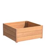 Hardhouten plantenbak Sevilla 100x100x43,5cm - Met bodem, Tuin en Terras, Bloembakken en Plantenbakken, 100 cm of meer, Vierkant