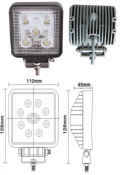 15W LED werklicht geschikt voor 9V tot 60V tbv tractor heftr, Maison & Meubles, Lampes | Autre, Envoi