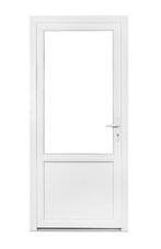 PVC Kunststof Deur wit 2/3,  1/2 glas b98xh204 b98x h215, Doe-het-zelf en Bouw, Nieuw, 215 cm of meer, 80 tot 100 cm, Glas