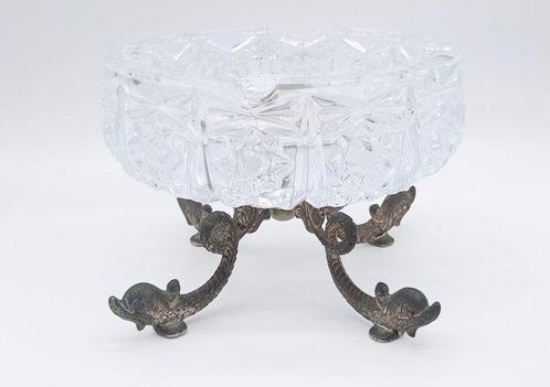 Sans Prix de Réserve - Cendrier - Cristal, Plaqué(e) argent, Verzamelen, Rookartikelen, Aanstekers en Luciferdoosjes