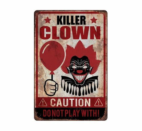 Halloween Wanddecoratie Killer Clown Bord 36cm, Hobby & Loisirs créatifs, Articles de fête, Envoi