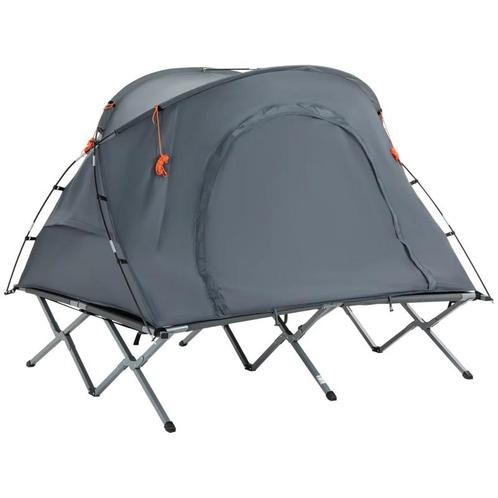 TRUUSK Tweepersoonstent Met Veldbed En Matras, Opvouwbaar, G, Caravans en Kamperen, Overige Caravans en Kamperen, Verzenden