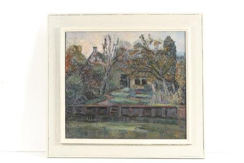 Jourfe Troelstra (1891-1979) Attrib.to - Het huis., Antiek en Kunst, Kunst | Schilderijen | Klassiek
