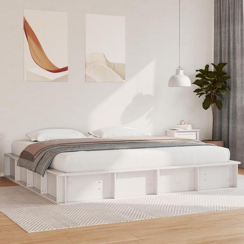 vidaXL Bedframe met opslag Wit 180 x 200 cm Hout en metaal, Huis en Inrichting, Slaapkamer | Bedden, Nieuw, Verzenden