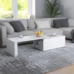 vidaXL Salontafel 150x50x35 cm bewerkt hout wit, Huis en Inrichting, Tafels | Salontafels, Verzenden, Nieuw