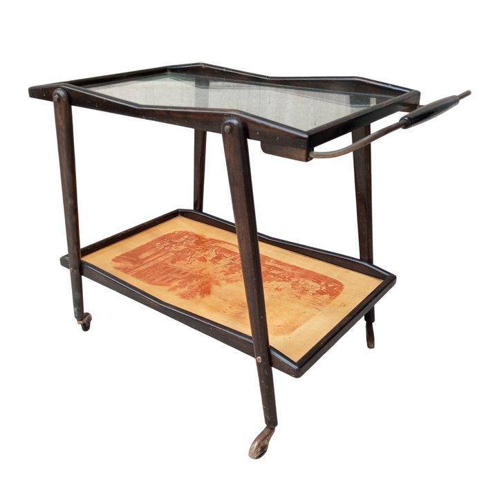 ICO PARISI - Cesare Lacca - Serveerwagen - Hout, Glas,, Maison & Meubles, Maison & Meubles | Autre