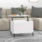 vidaXL Salontafel 60x44,5x45 cm bewerkt hout hoogglans wit, Huis en Inrichting, Tafels | Salontafels, Verzenden, Nieuw