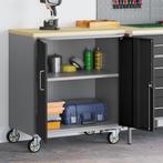 vidaXL Werkbank Zwart en grijs 75 x 45 x 85 cm Poedercoated, Doe-het-zelf en Bouw, Verzenden, Nieuw