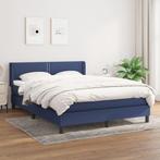 vidaXL Sommier à lattes de lit avec matelas Bleu 140x200, Maison & Meubles, Chambre à coucher | Lits, Neuf, Verzenden