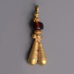 West-Aziatisch Goud Hanger met granaat