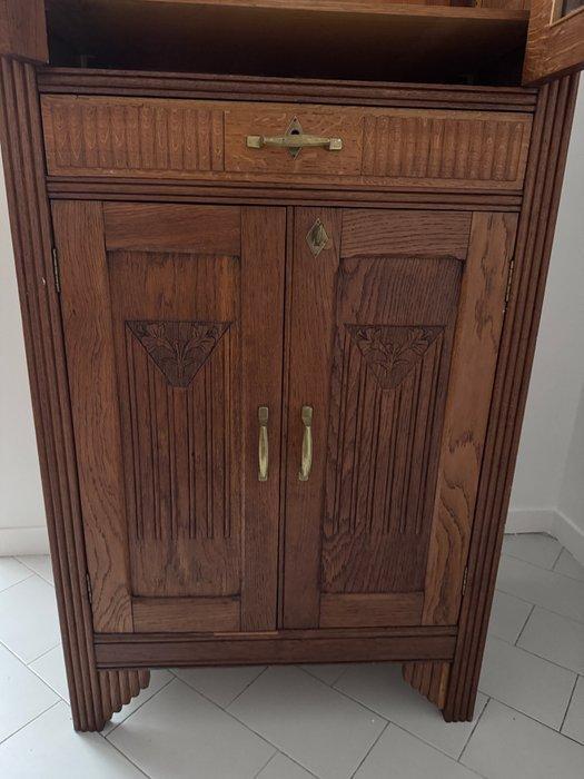 Kast op een standaard - Eik, Antiquités & Art, Art | Objets design