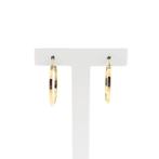 8 Krt. Oorringen | Ø 26,4 mm (scharnier sluiting, oorbellen, Handtassen en Accessoires, Antieke sieraden, Ophalen of Verzenden