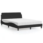 vidaXL Bed met matras fluweel zwart 140x190 cm, Nieuw, Verzenden