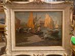 Eugenio Bonivento (1880-1956) - Pescatori con barche a, Antiek en Kunst