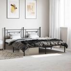 vidaXL Bedframe met hoofdbord metaal zwart 180x200 cm, Huis en Inrichting, Slaapkamer | Bedden, Verzenden, Nieuw