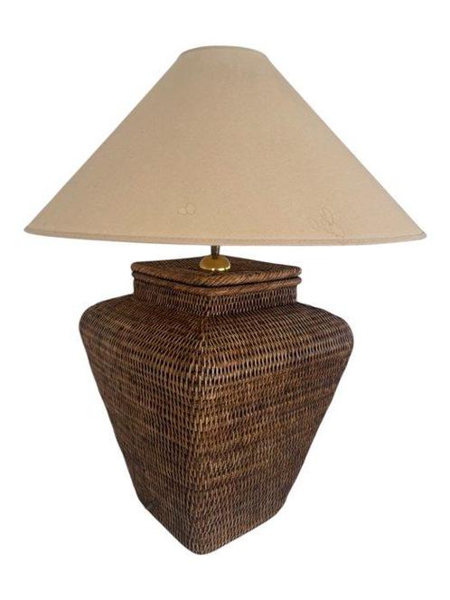 Lampe de table - Bambou, Rotin - Lampe en bambou vintage, Antiek en Kunst, Kunst | Designobjecten