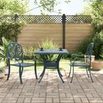 vidaXL Ensemble de bistro 3 pcs vert aluminium coulé, Jardin & Terrasse, Verzenden, Neuf